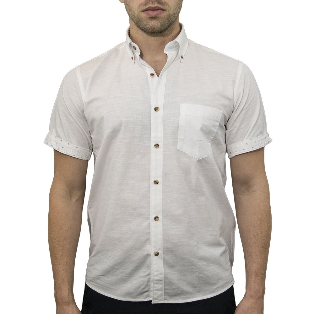 Pierre Cardin Camisa de manga corta para hombre
